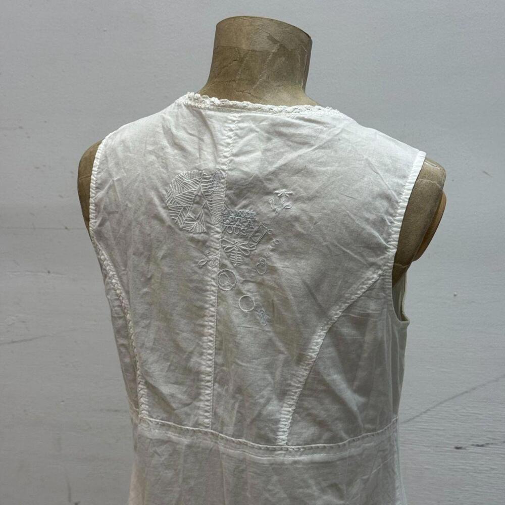 Vintage La Mode Est à Vous White Cotton Parachute Dress - Picture 7 of 8